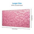 thumbnail image 2 of Kdxio Pink Glitter Print Large Gaming Mouse Pad,Non-Slip Base,Water Resist Keyboard Pad for Gamer,Office & Home,29.5 x 15.8 in, 2 of 6