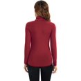 thumbnail image 4 of Hauts à Manches Longues pour Femmes Col Roulé Doux Extensible Ajusté Couche de Base, 4 of 6