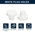 thumbnail image 2 of Unique Bargains 20 Pieces White Rubber Stopper, S9 Plug Holes for 8.5 -9mm/0.33 -0.35' Hole, 2 of 6