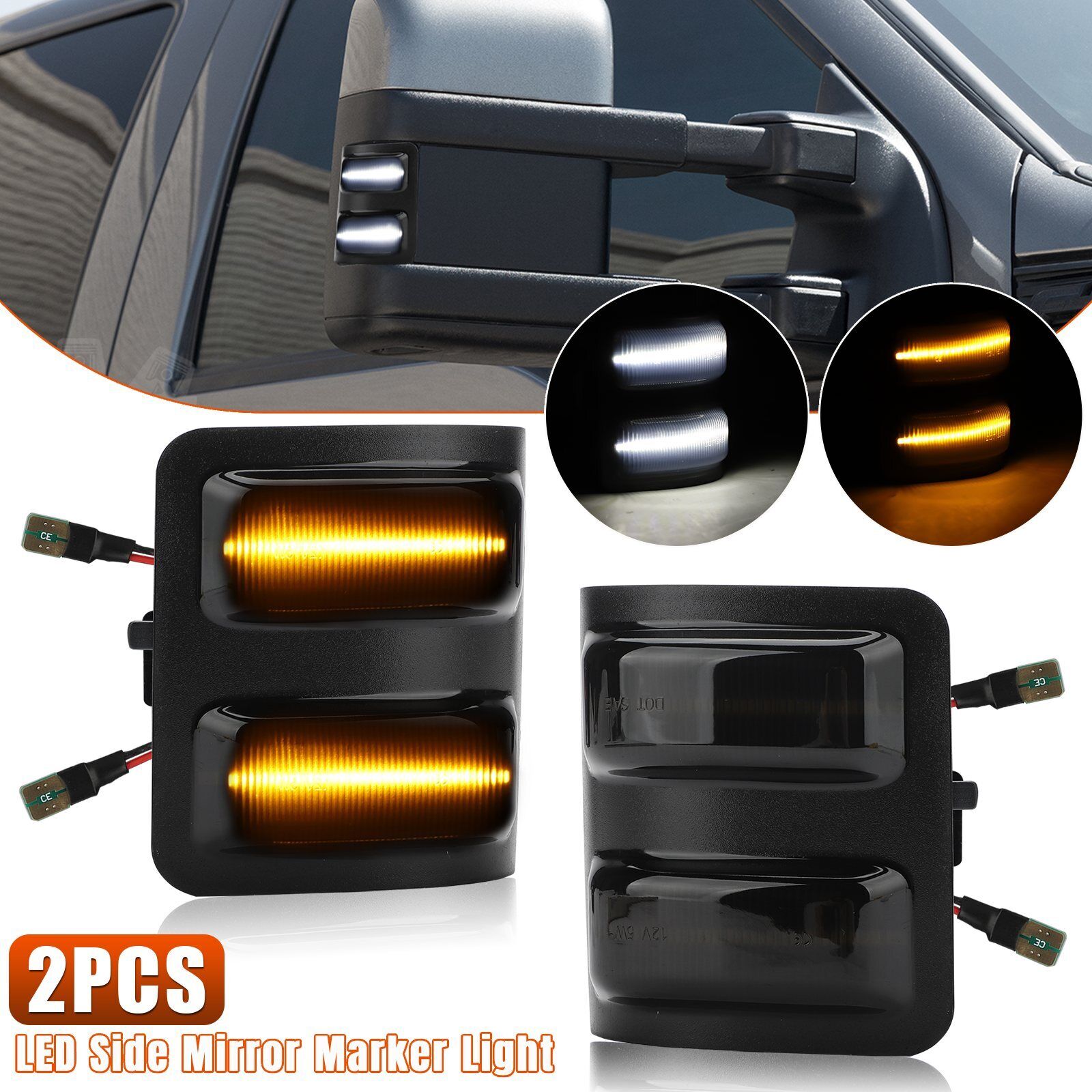 For 0816 Ford F250 F350 F450 Super Duty Switchback LED Side Mirror