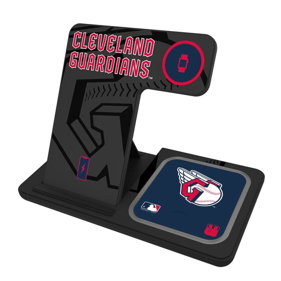 Keyscaper Cleveland Guardians 3-In-1 Wireless Charger