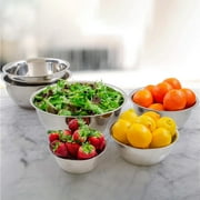 Cheers 5 Pcs En Acier Inoxydable Nidification Bols À Mélanger Cuisine Salade Conteneur De Stockage Des Aliments