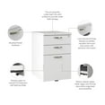 thumbnail image 2 of Easy Office 3 Drawer Mobile File Cabinet in Pure White - Engineered Wood, 2 of 8