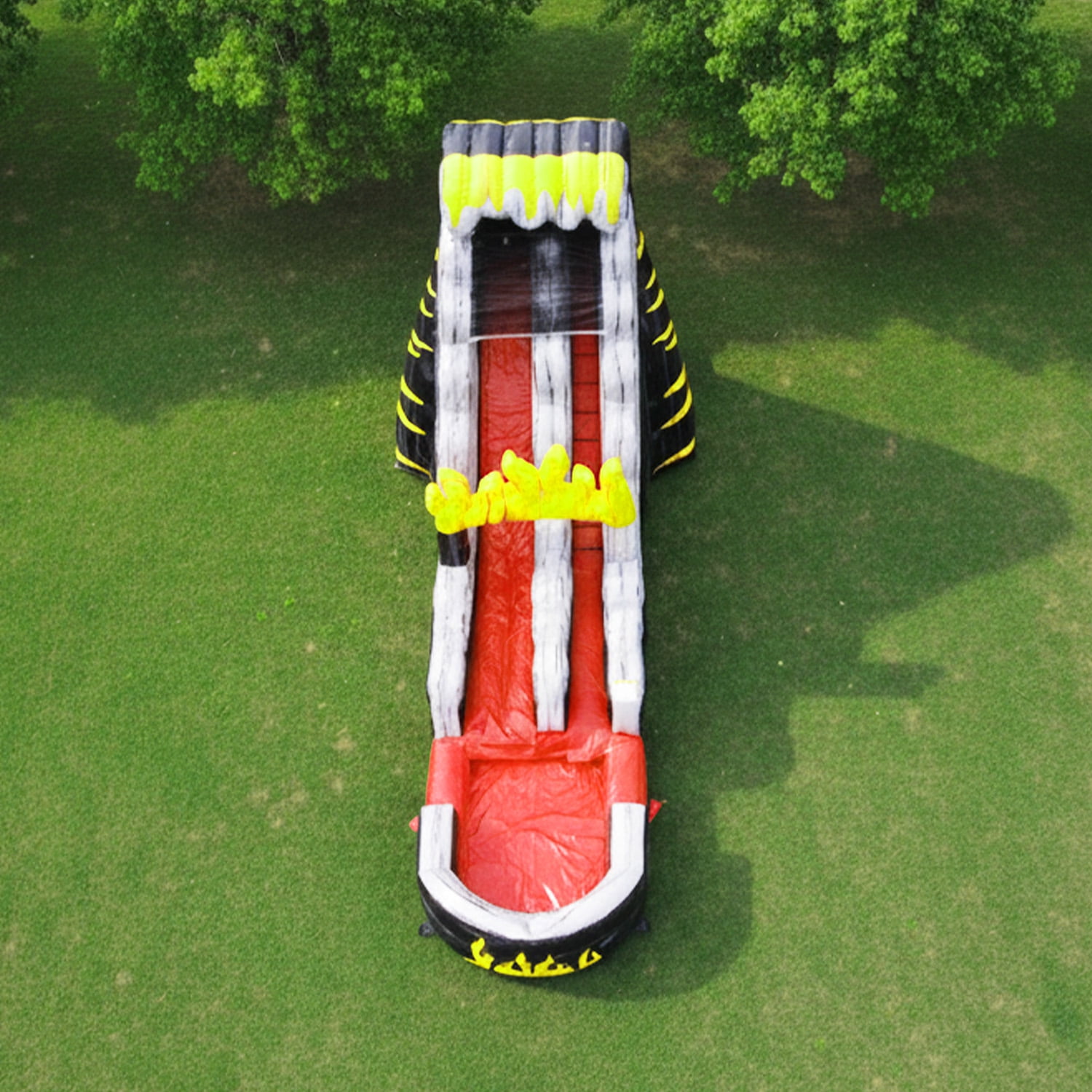JumpOrange 19’ Flame Commercial Grade Water Slide with Splash Pool for Kids and Adults (with Blower), Outdoor Indoor, Wet Dry Use, Tall Inflatable