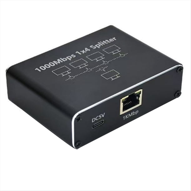 Divisor Gigabit RJ45 de 1000 Mbps, Adaptador Ethernet de 1 A 4, Conector LAN, Conmutador y Acoplador.