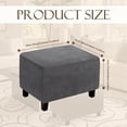 thumbnail image 4 of Rectangular Footrest Removable Protective Cover Furniture Protect Series Decoration Flexible Extendable Easy to Store - Gray, 4 of 6