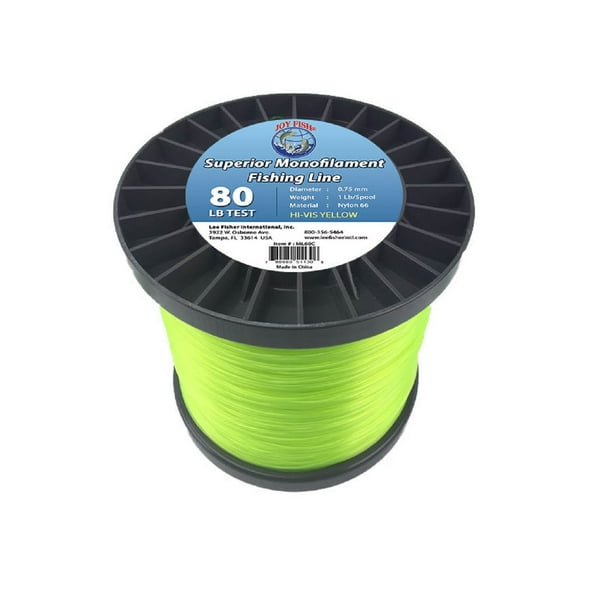 Joy Fish 5 lb Spool Monofilament Fishing Line, 120 lb, HiVis Walmart