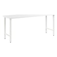 thumbnail image 1 of Hustle 72W x 24D Computer Desk with Metal Legs in White - Engineered Wood, 1 of 9