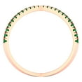 thumbnail image 3 of 0.245 ct Round Cut Simulated Emerald Statement 14K Rose Gold Womens Engagement Ring, 3 of 5