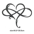 thumbnail image 2 of DIY Eternal Love Wrought Iron Decoration - Indoor Ornaments Metal Wall Mount Word Sculpture Home Collection Decorative Hanging Art, 15.9*13.9in, 2 of 9