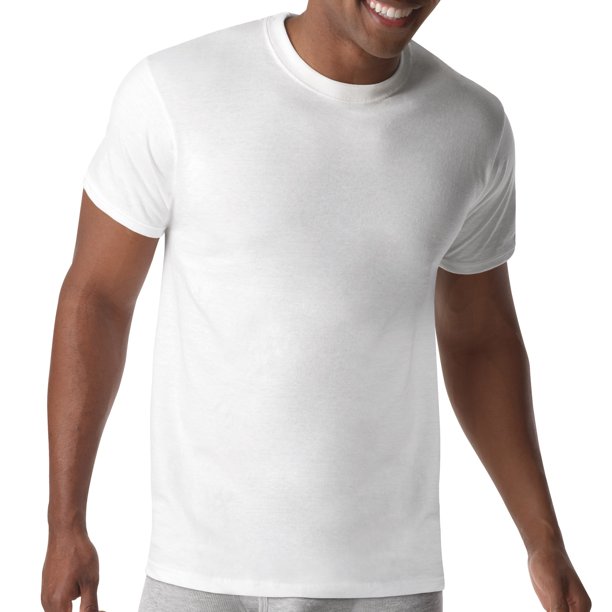 Men's Big & Tall X-Temp White Crew T-Shirts, 4 Pack, Size 2XL - Walmart.com
