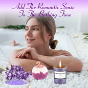 Aofmee Birthday Gifts Baskets for Women, 7 Pcs Lavender Relaxing Bath Gift Sets, Beauty Birthday Gift for Her, Purple