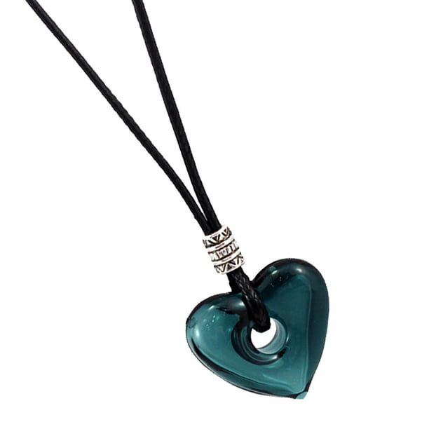 Collar Difusor de Perfume Yuyangstore con Colgante de Corazón de Cristal