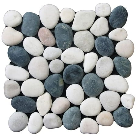 - Miseno MT-P3PBWT Pebble Natural Stone Mosaic Tile (10.12 SF / Carton)