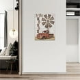 thumbnail image 4 of Rustic Farmhouse Red Truck Wall Art Country Old Windmill Pictures Wall Decor In This House Car Canvas Prints Framed Modern painting Artwork for Kitchen Bathroom Living Room Office 12"x16", 4 of 6