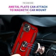 thumbnail image 4 of For iPhone 14 Plus Case ,Heavy Duty Shockproof Body Phone Cover Built in Metal Rotated Magnetic Ring Holder Kickstand,Dustproof,Anti-Scratch,Dual Layer Military-Grade Drop protection,Red, 4 of 8