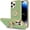 Light Green, variant on Case for iPhone 14 Pro Max Case with Ring Stand [360° Rotatable Ring Holder Magnetic Kickstand] [Support Car Mount] Transparent Hard PC Cover Shockproof Protective Phone Case, Clear