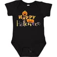 thumbnail image 3 of Inktastic Happy Halloween- decorated letters with dancing pumpkins Boys or Girls Baby Bodysuit, 3 of 5