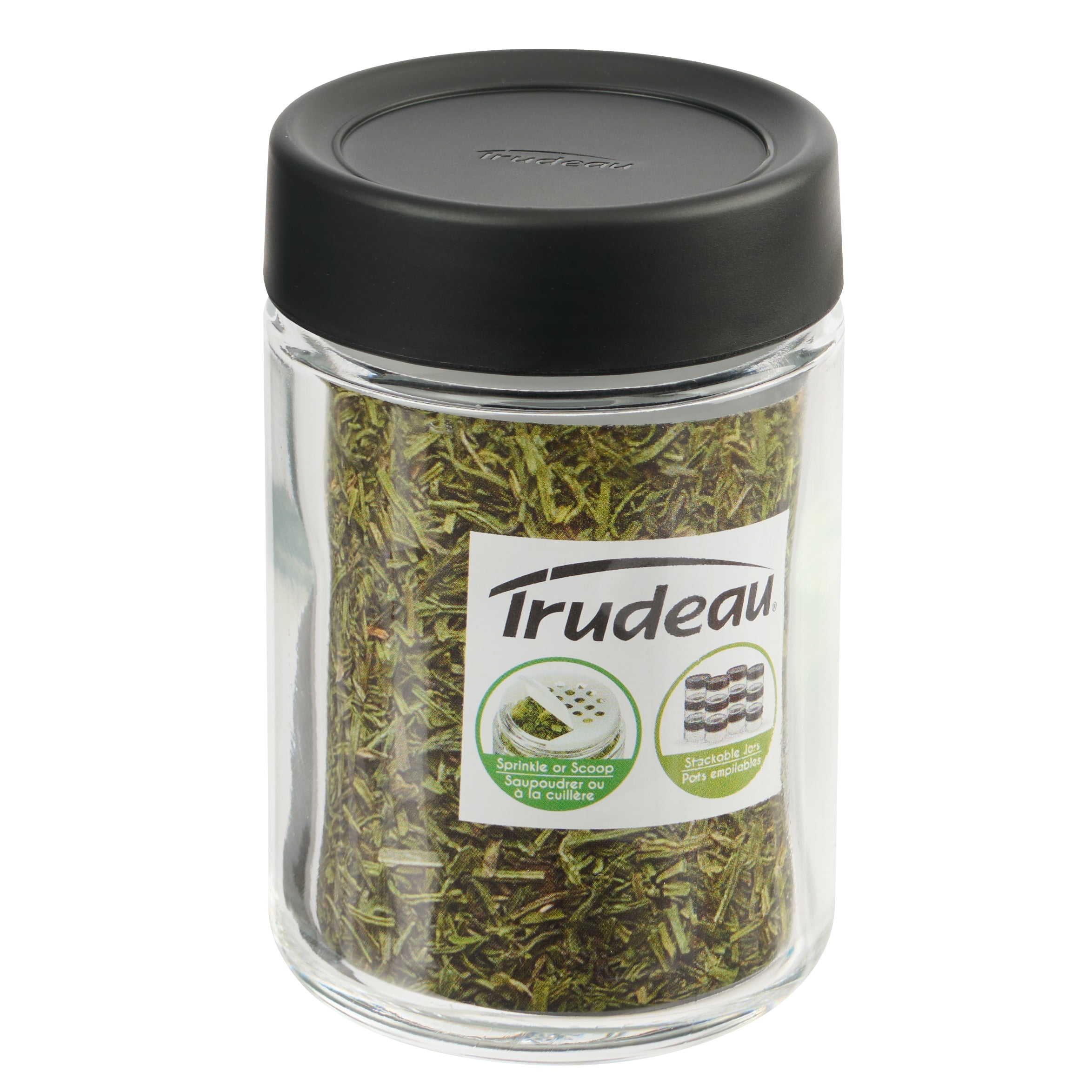 Trudeau STAK Grand Pot Empilable Vide, 200 ml, 1 pièce STAK Grande Pot empilable en verre