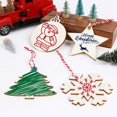 thumbnail image 3 of OurWarm 40 piezas de adornos navideños de madera, rebanadas de madera sin terminar con agujeros para niños, manualidades, centros de mesa, decoraciones colgantes de vacaciones, 4 estilos Zhivalor HZ-062, 3 of 8