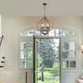 thumbnail image 3 of TOMIYA Wood Farmhouse Chandelier 6-Light Pendant Lighting Kitchen Island, 3 of 7