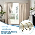 thumbnail image 4 of 44 Pack Curtain Rings with Eyelets, Metal Drapery Ring for Pinch Pleat Curtains, Drape Ring 1.5 Inch I D, Fits Up to 1.2 in Rod (Antique Bronze), 4 of 7