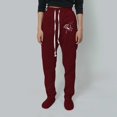 thumbnail image 2 of Gibobby leggings deportivos Pantalones casuales para mujer, cómodos pantalones de pijama con pierna recta, pantalones de yoga con cordón, transpirables, pantalones de pijama（Rojo， L), 2 of 5