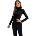 thumbnail image 4 of HSHDLDF Hauts à Manches Longues pour Femmes Col Roulé Doux Extensible Ajusté Couche de Base, 4 of 7