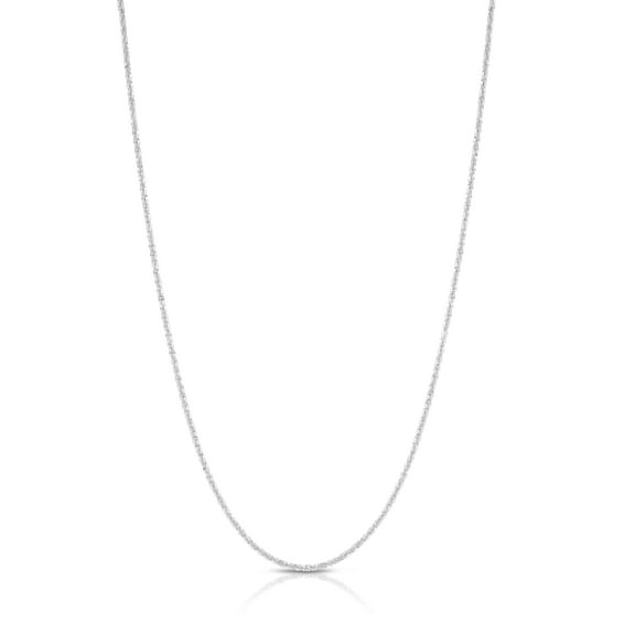14K White Gold 22in 1.5mm Adjustable Sparkle Chain with Lobster Clasp