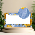 thumbnail image 2 of 1 Pcs Sunflowers Painting License Plate Frame, License Plate Cover for Car Decorative Parts, Aluminum License Plate Bracket Holder Rust-Proof Weather-Proof for US Standard Car, 2 of 9