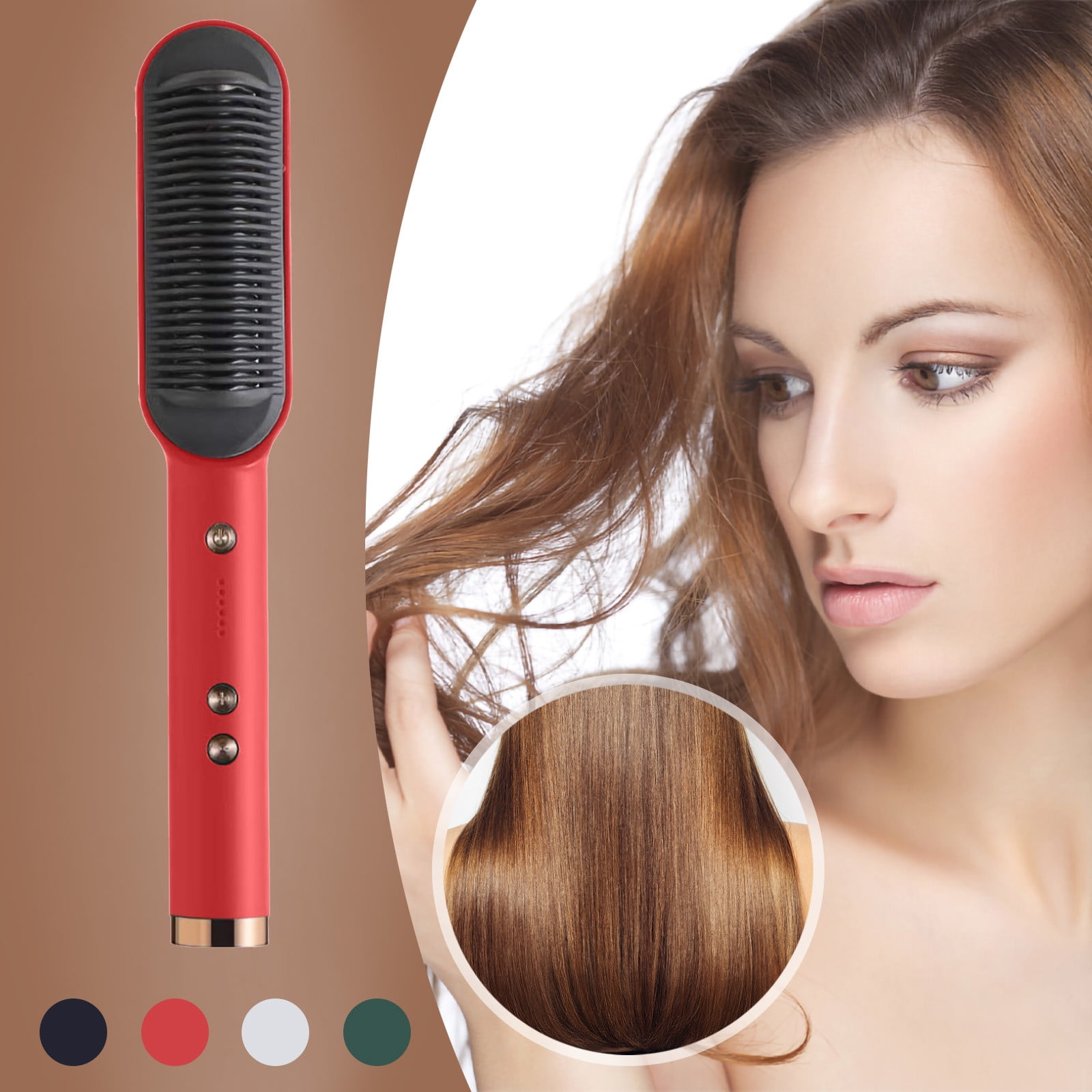 Buy Womail Hair Straightener Comb, Negative Ion Does Not Hurt Hair, Straight Hair And Curly Hair