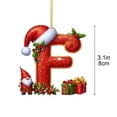 thumbnail image 3 of Honeeladyy Gnome 26 Letter Ornaments for Christmas Tree Xmas Hat Xmas Gifts Alphabet Monogram Christmas Tree Decorations Hanging Initials Pendant for DIY Crafts Holiday Party, F, 3 of 5