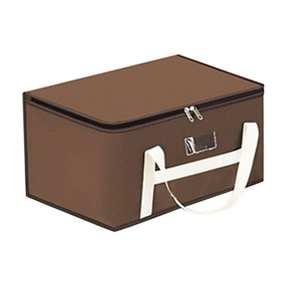 Eoozwa Large Moving Bags with Lid, Heavy Duty Storage Packing Tote for Moving Supplies with Zippers & Reinforced Handles, Alternative to Moving Boxes, Brown