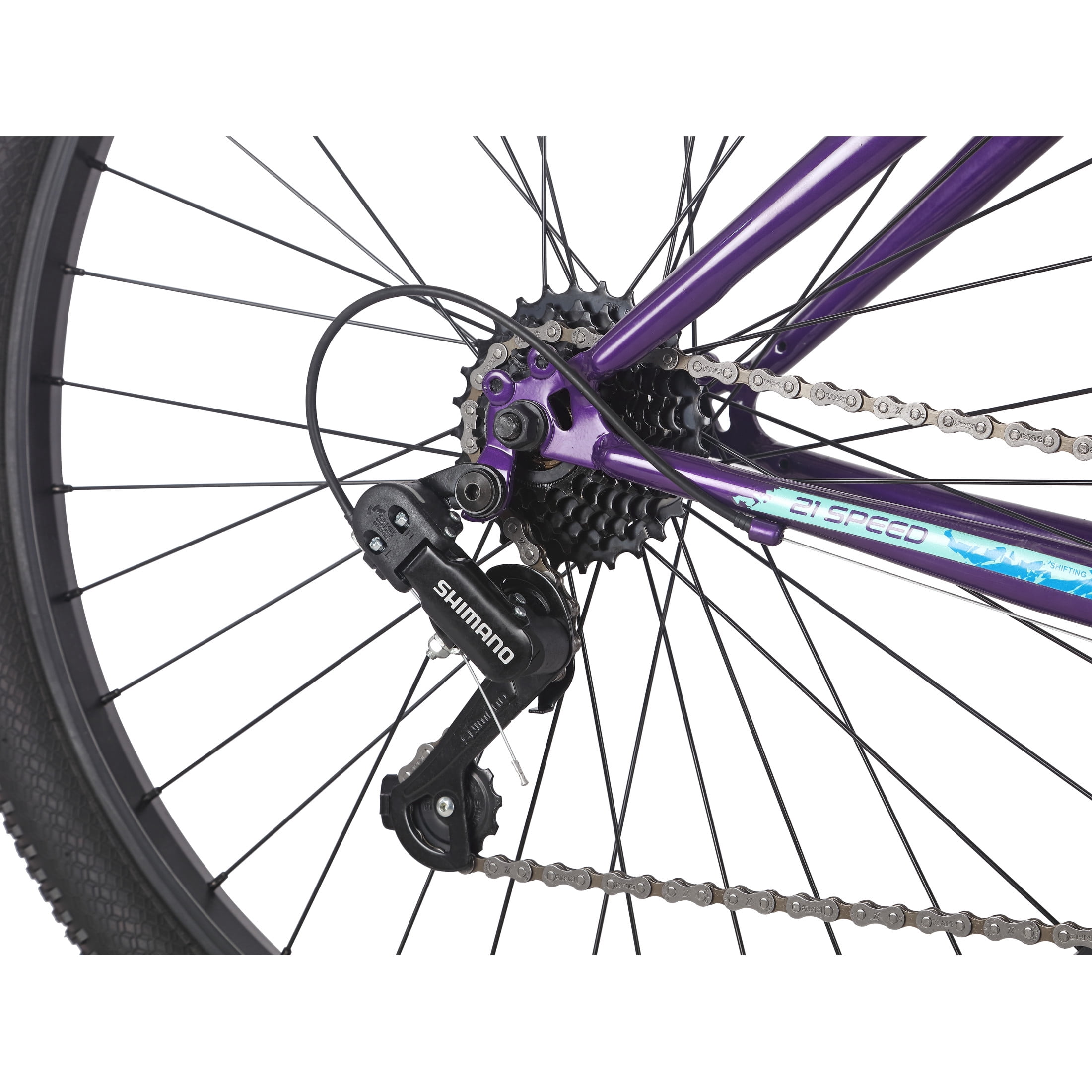 Mongoose Inertia Mountain Bike, 26-Inch Wheels, 21 Speeds, Purple