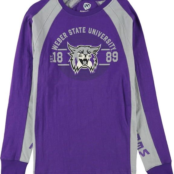 Hands High Mens Weber State Graphic T-Shirt, Purple, Small