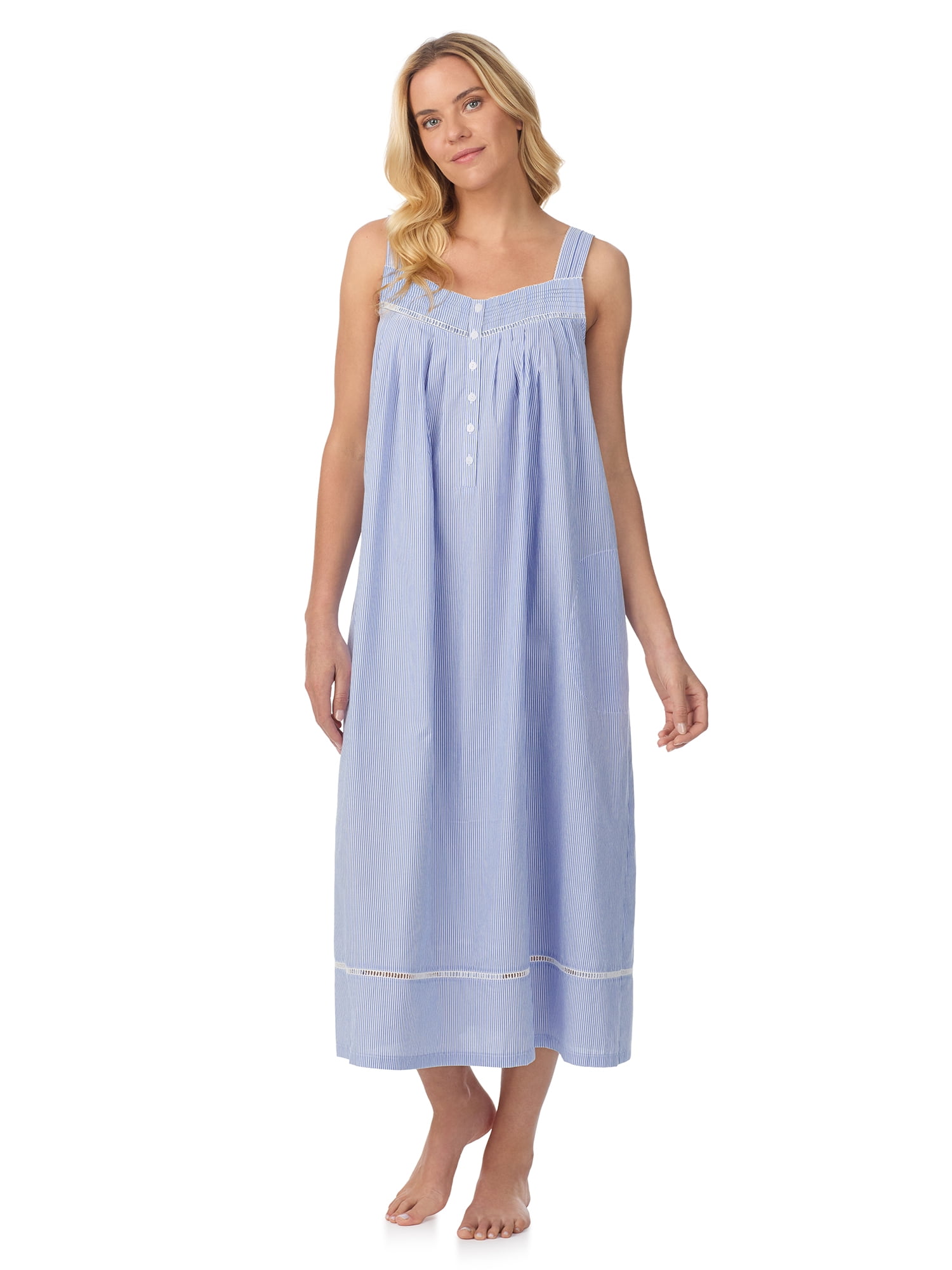 Aria Women's Lightweight Cotton Woven 50" Ballet Nightgown, Sizes XS-5X