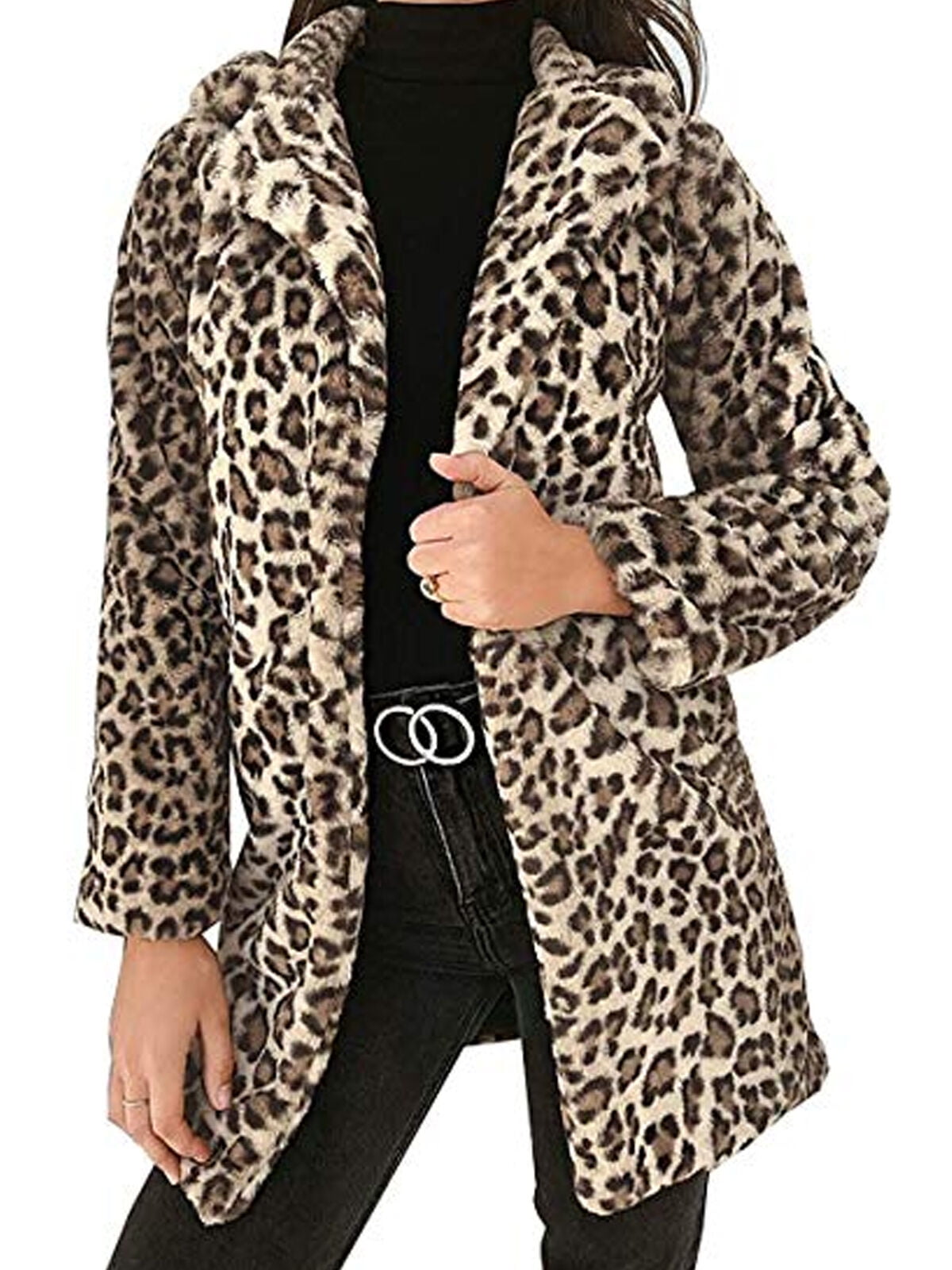 leopard print overcoat