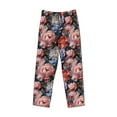 thumbnail image 6 of Uemuo Rose Flowers Pattern Men's Wide Leg Palazzo Lounge Pants with Pockets Light Weight Loose Comfy Casual Pajama Pants-, 6 of 9