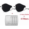 thumbnail image 2 of PM2.5 Masque Facial en Coton Masque au Charbon Actif Lavable et Réutilisable, 2 of 9