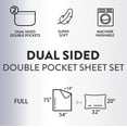 thumbnail image 2 of Urban Shop Double Sided Tech Pocket Fitted Sheet with Pillowcase, Full, Gray, 2 of 7