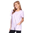 thumbnail image 2 of Casual Nights Women's Snap Front Smock Cobbler Woven Scrub Apron Top with Pockets, 2 of 5