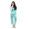 thumbnail image 1 of Leveret Womens Satin Pajamas Christmas 2 Piece Pajama Set Size X-Small-XX-Large) (Aqua, XX-Large), 1 of 1