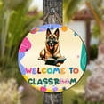 thumbnail image 4 of Welcome to Belgian Malinois Classroom Teacher Dog Mom Round Wood Sign Sheepdog Dog Lover Gifts Hanging Wall Home Decor - 02015, 4 of 5