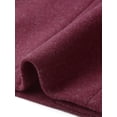 thumbnail image 5 of INSPIRE CHIC Women's Winter Coat Notched Lapel Collar Double Breasted Elegant Office Work Outerwear Trench Coats with Belt XL Burgundy, 5 of 6