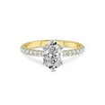 thumbnail image 3 of 1 Carat IGI Certified Oval Shape Lab Grown Diamond Engagement Ring | 14K Yellow Gold | Olivia Secret Halo Lab Diamond Ring | FG-VS1-VS2 Quality Friendly Diamonds, 3 of 5