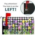 thumbnail image 2 of Spring Flowers Magnetic Mailbox Cover Standard Size 25x21 Inch Hello Spring Mailbox Covers Magnetic Buffalo Plaid Oversized Mailbox Post Letter Box Cover for Home Garden Yard Green Decor, 2 of 6
