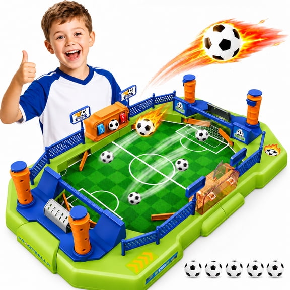 JoyStone Tabletop Soccer Games , Mini Foosball Table Soccer Board Game with 6 Balls & Manual Score Counter, Indoor Interactive Family Game Toy for Kids Ages 3-12