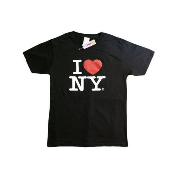 I Love NY New York Kids Short Sleeve Screen Print Heart T-Shirt Black Large (...