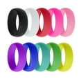 thumbnail image 1 of 10Pcs 8mm Wide Flexible Rubber Silicone Wedding Band, 1 of 8