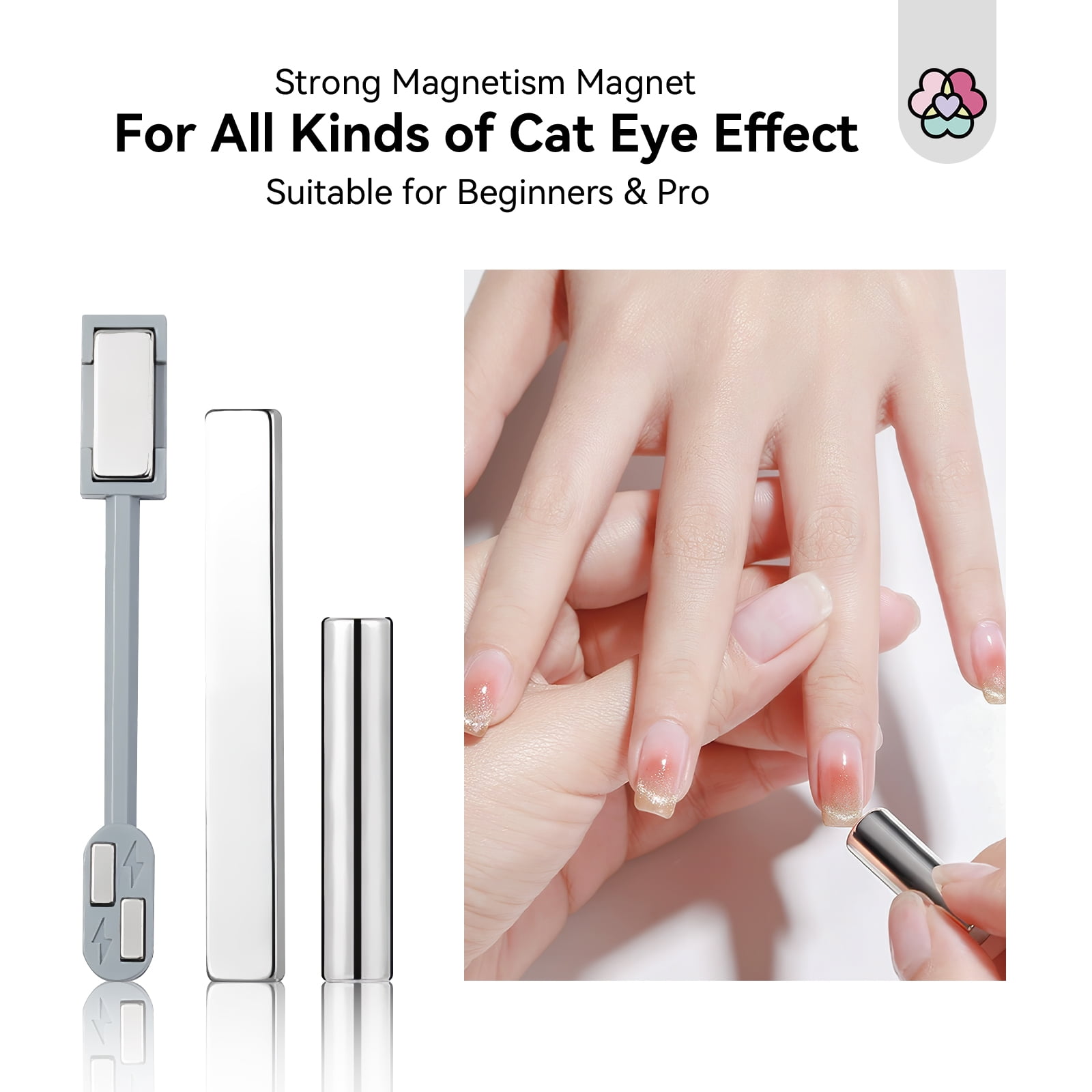 SAVILAND Cat Eye Magnetic for Nail: 9PCS Cat Eye Gel Nail Polish Magnet Tools Set
